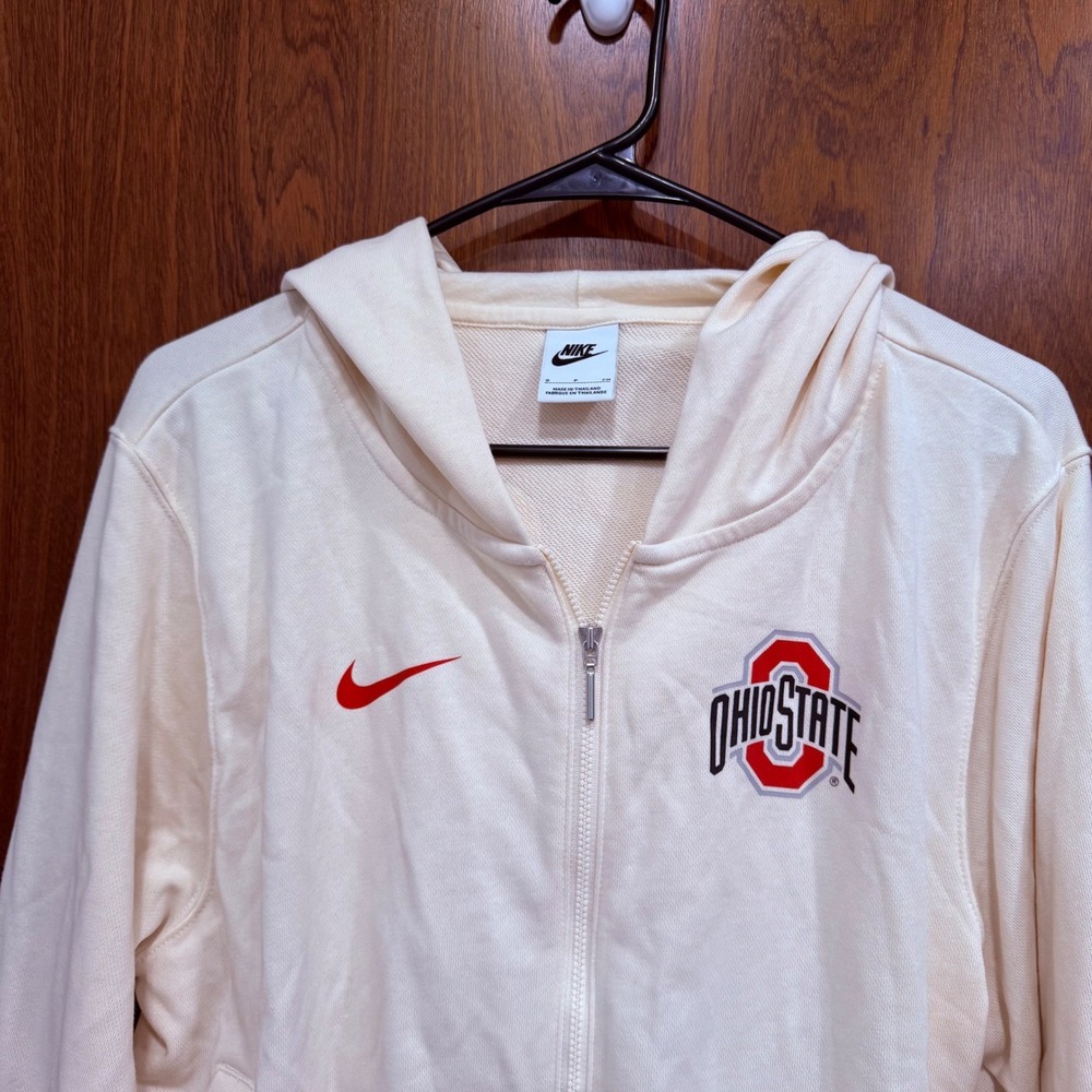 Nike Ohio State Buckeyes NCAA Cropped Full Zip Hoodie Jacket‎ - Small - Picture 2 of 8